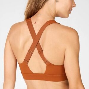 Fabletics orange sports bra